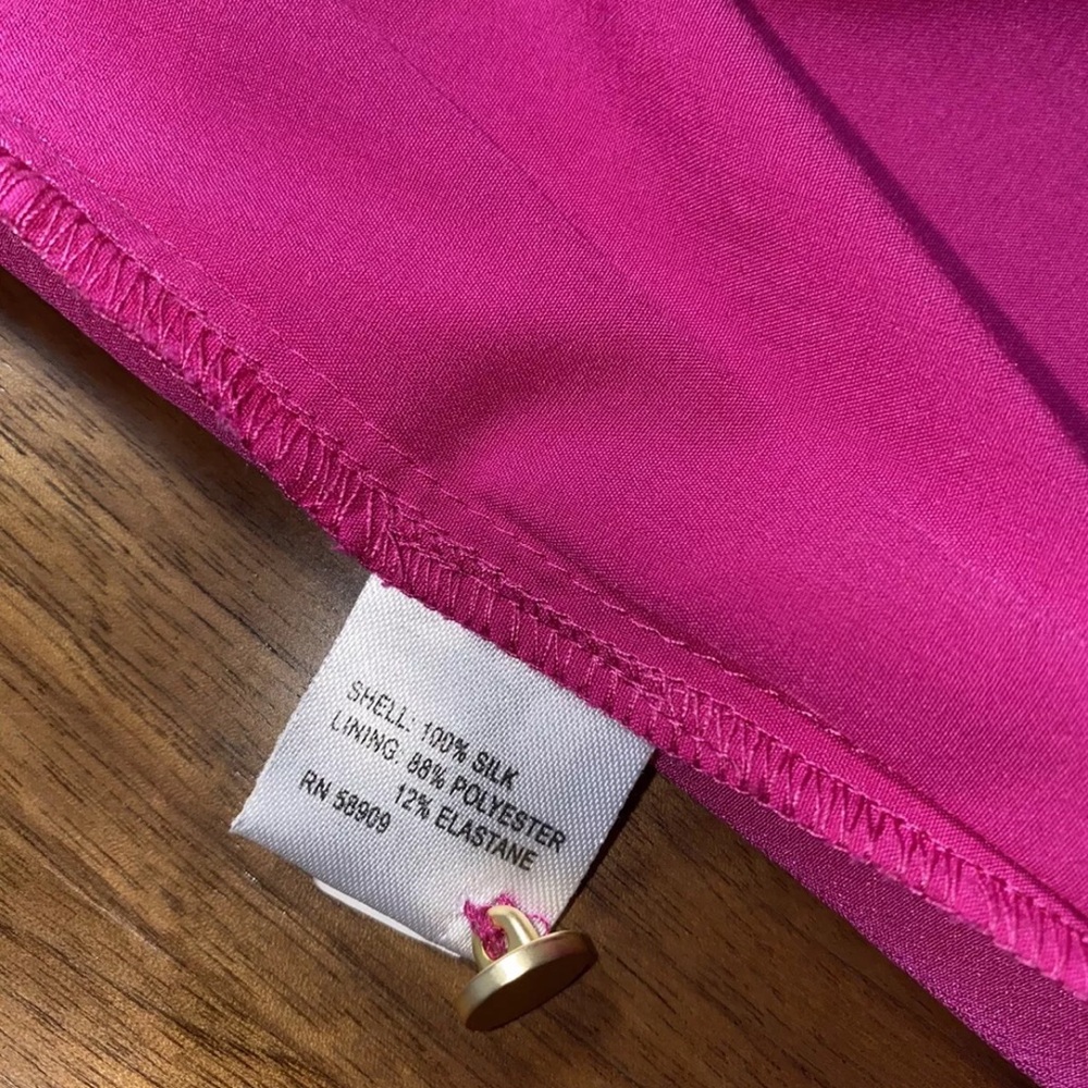 Antonio Melani 100% Silk Top Blouse-Pink, Size-XS, EXCELLENT CONDITION - Picture 10 of 12